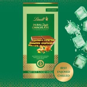 💚💛 Lindt Dubai Style Chocolate Bar (5.3 oz) 💛💚